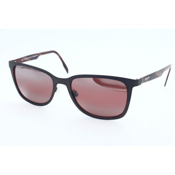 Maui Jim NAUPAKA MJ 775-02S Black Sunglasses Maui Rose Polarized Lenses 53mm (B)